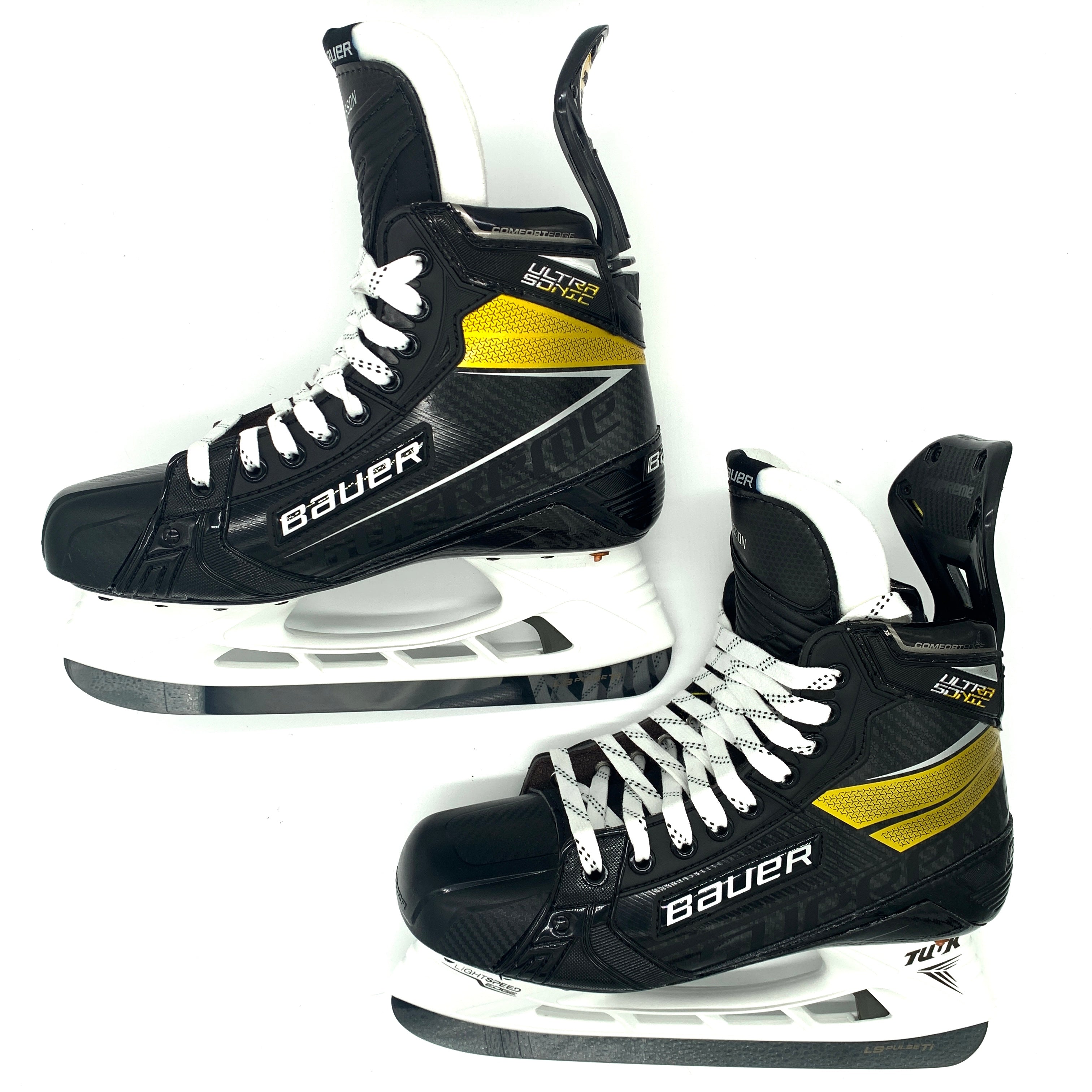 Bauer Supreme Ultrasonic - Patins de hockey Pro Stock neufs - Tailles L8.25C/R8C